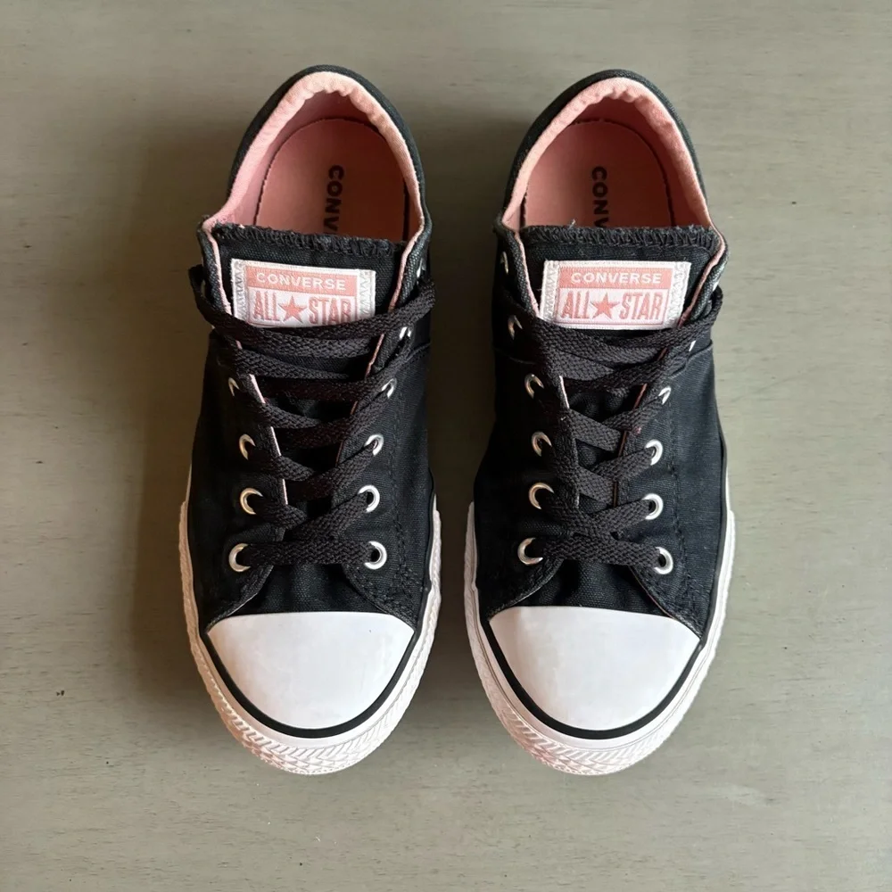 Converse All Star Chuck Taylor Madison Ox Black Pink Sneakers Girls Sz 5 Retro